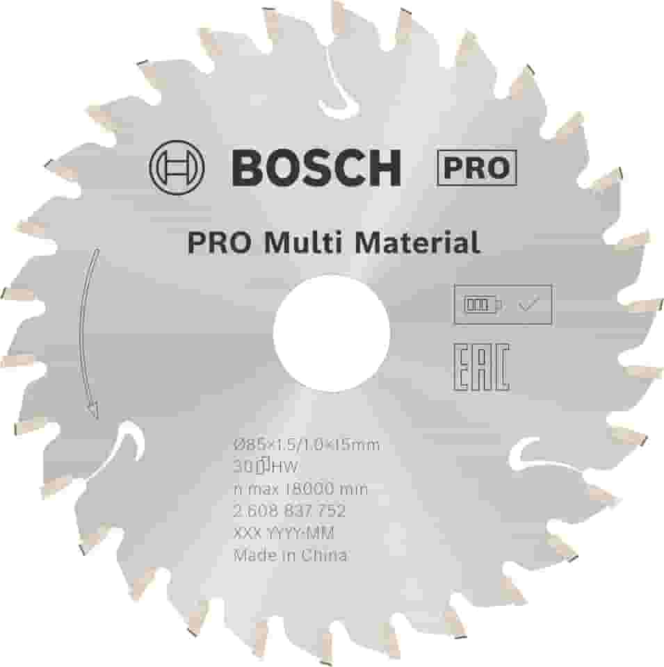 Bosch Disco serra circular PRO MultiMaterial Cordless 85mm30d