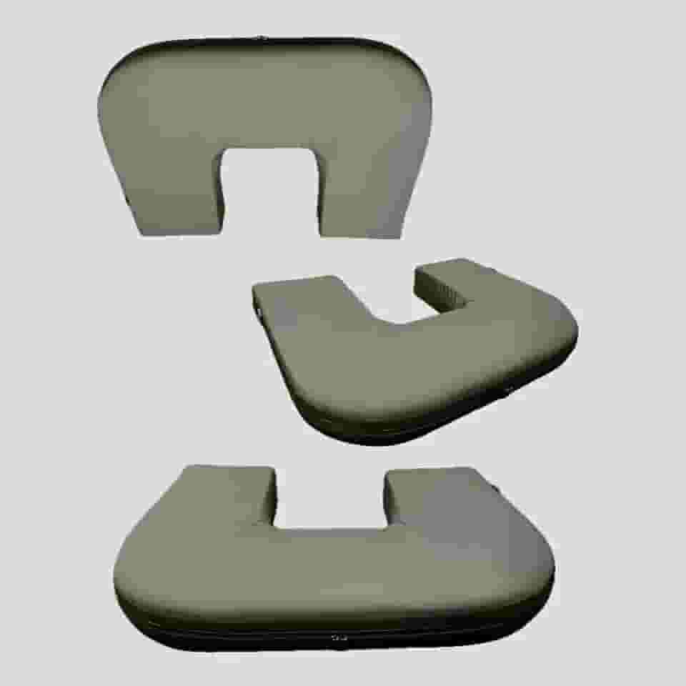 Almofada Amamentação Grande Cinza Gêmeos