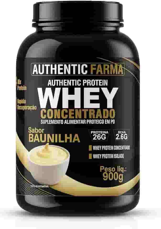 Whey Concentrado Sabor Baunilha, Proteína 26g, BCAA 2,6g, Peso líq. 900g (Baunilha)