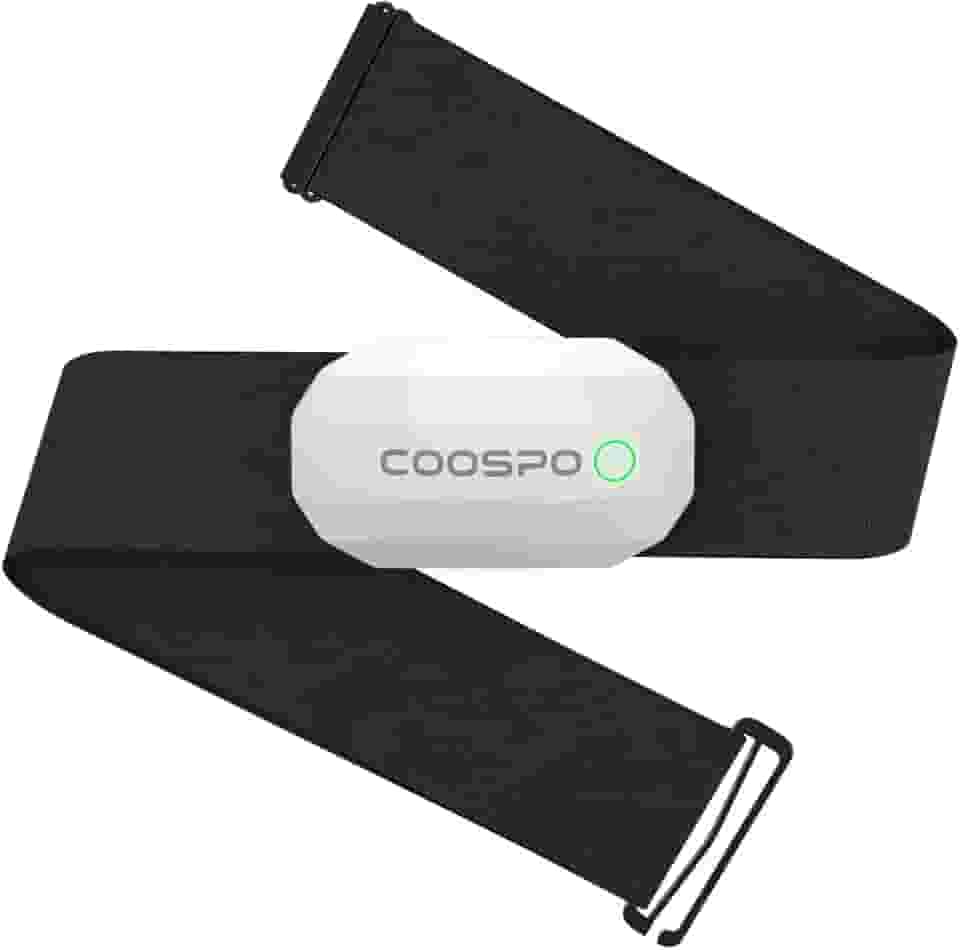 COOSPO Pulseira peitoral para monitor de frequência cardíaca Bluetooth H808S, ANT+ BLE HR Monitor, HRM IP67 impermeável, uso para corrida, ciclismo, academia e outros esportes