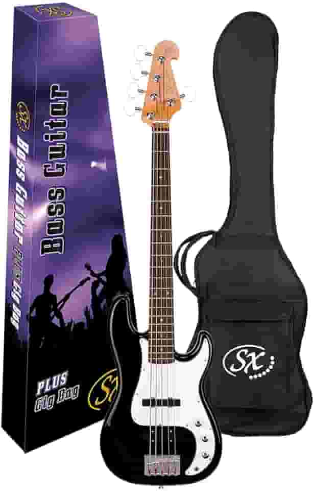 Baixo 5 Cordas Sx Spb62 Black Vintage Com Bag