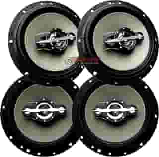 Kit 2 Pares Alto Falante 6 Polegadas Quadriaxial Som Automotivo 280W Leson
