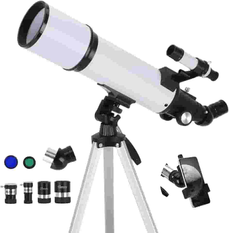 Telescópio Astronômico Profissional Portátil, em um Kit, com Kit Completo, Completo com Tripé Ideal para Iniciantes e Entusiastas da Astronomia, Presentes para meninos e meninas ﻿