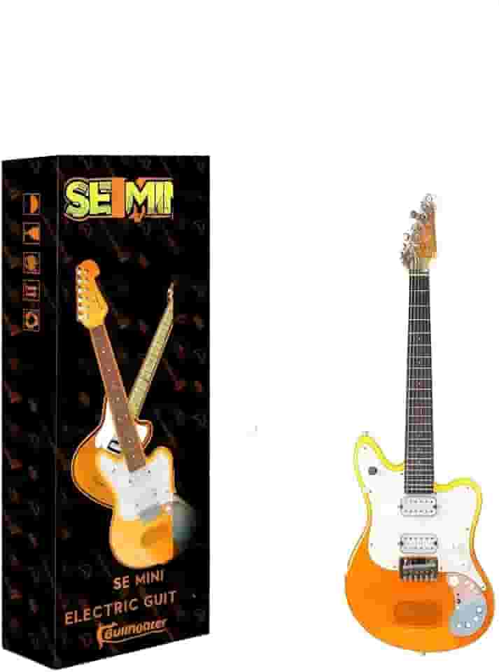 Uma guitarra elétrica inteligente com alto-falante sem fio de 10W, presets integrados e um setup portátil completo para artistas de rua e estúdios domésticos. Um kit para iniciantes (Laranja)