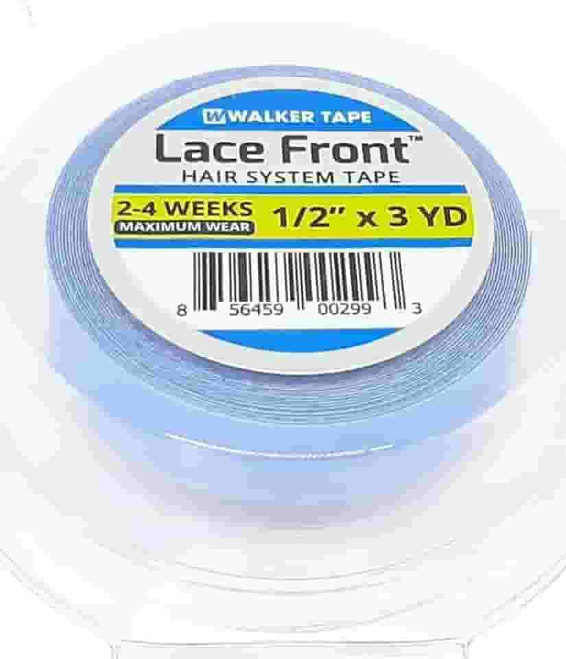 WalkerTape Fita Adesiva para Lace Front – Ultra Forte, 3 metros X1,27cm, Hipoalergênica, Resistente à Água, Fácil de Aplicar – Ideal para Perucas, Próteses Capilares e Mega Hair