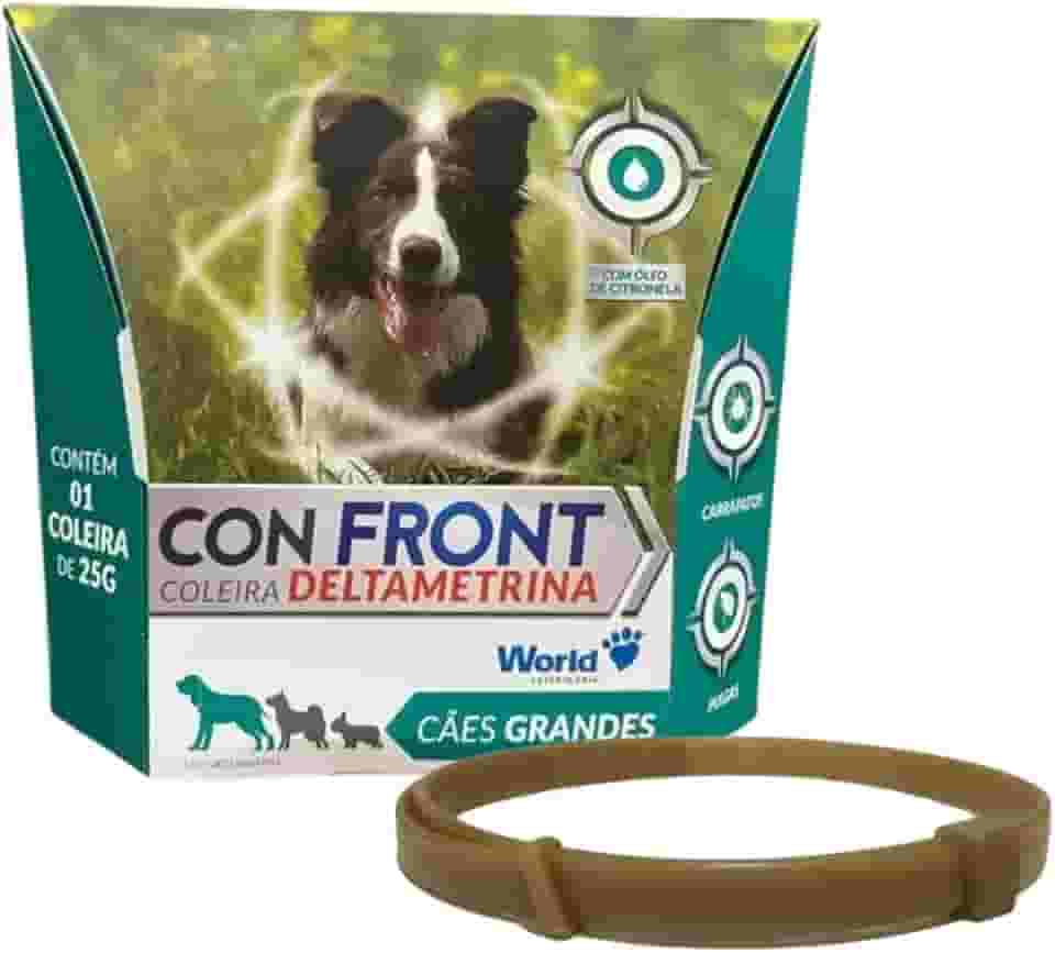 Coleira Antipulgas Deltametrina 25g Proteção Antiparasitária Cães Grandes