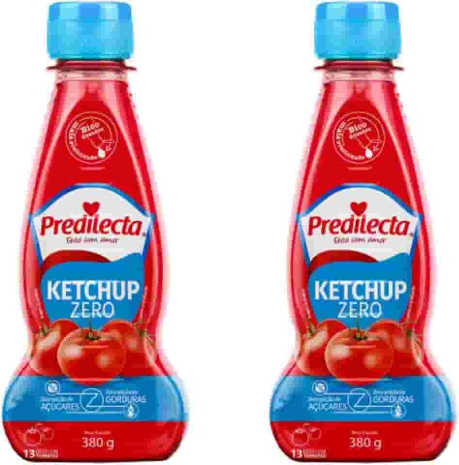 2 Unidades Ketchup Zero Bisnaga 380g Catchup Predilecta