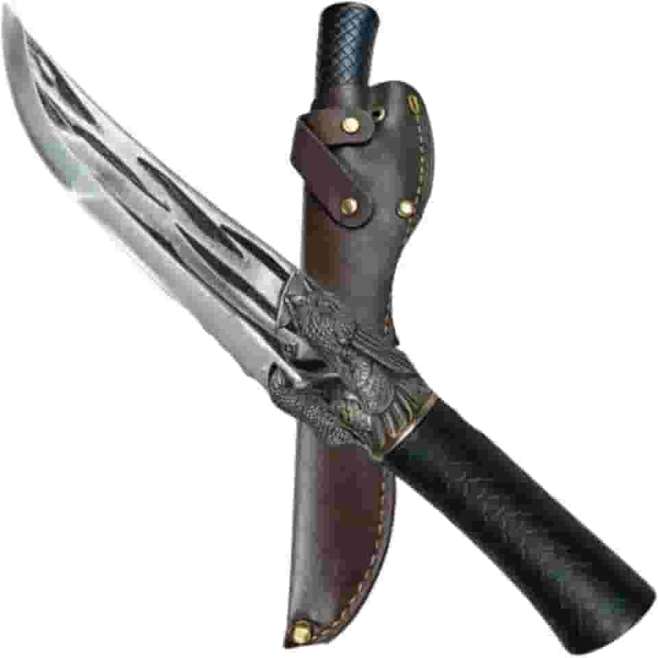 Faca Dragão De Churrasco Lâmina Com Aço Premium