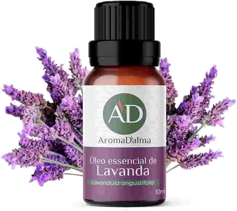 Óleo Essencial De Lavanda 100% Puro - 10ml - Ideal Para Difusor, Aromaterapia e Cuidados Com o Corpo I Aroma Floral, Doce e Delicado I Aroma D'alma