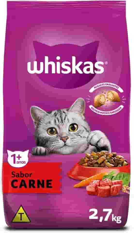 WHISKAS Ração Carne Gatos Adultos 2,7 kg