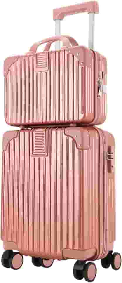 Mala de Bordo 10kg com frasqueira de viagem feminina Bagagem de Mão Expansivel Aprovada ANAC com 4 Rodízios removíveis 360° Cadeado AntiFurto TSA Mala de Viagem pequena com zíper à prova de explosão