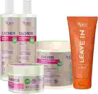 Kit Apice Cachos 5 Itens Tratamento Capilar Completo Cabelo Vegano + Leave In Condicionante