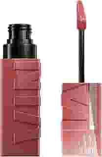 Maybelline NY Batom Líquido Longa Duração, Acabamento Espelhado e Brilho Instantâneo Super Stay Vinyl Ink Peppy, 4.2ml
