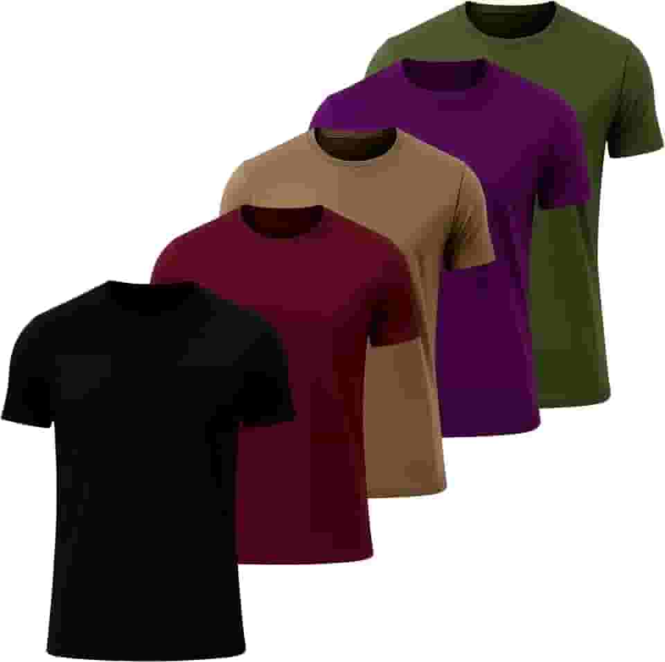 Kit 5 Camisetas T-Shirt Modal Masculina Cores Variadas Modella