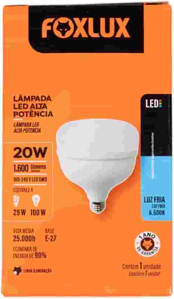 Foxlux Lâmpada LED de Alta Potência 20W 6500K Bivolt
