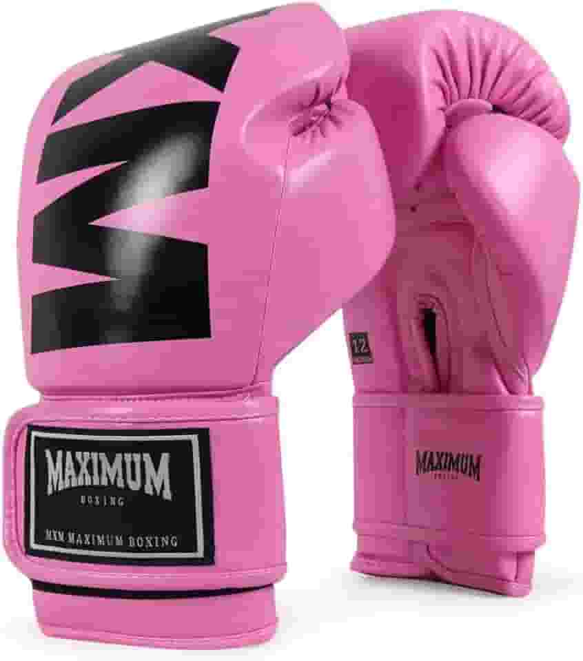 Luva de Boxe e Muay Thai Maximum Original, 14 oz, Rosa