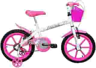 TK3 Track Bicicleta Infantil Aro 16 Pinky WR Branco e Rosa