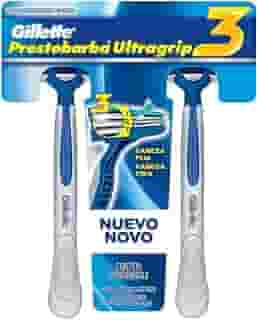Aparelho de Barbear Descartável Gillette Prestobarba UltraGrip3 - 2 Unidades