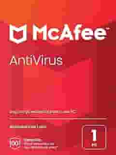 McAfee AntiVirus Protection | 1 PC (Windows) | Software de segurança cibernética inclui proteção antivírus, software de segurança da Internet | Assinatura de 1 ano | Cartão-chave