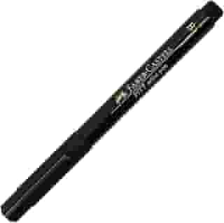 Faber-Castell Caneta artística e gráfica Pitt Artist Brush India Ink Pen, preta, caneta de ponta única, para arte, artesanato, desenho, esboço, casa, escola, universidade, colorir