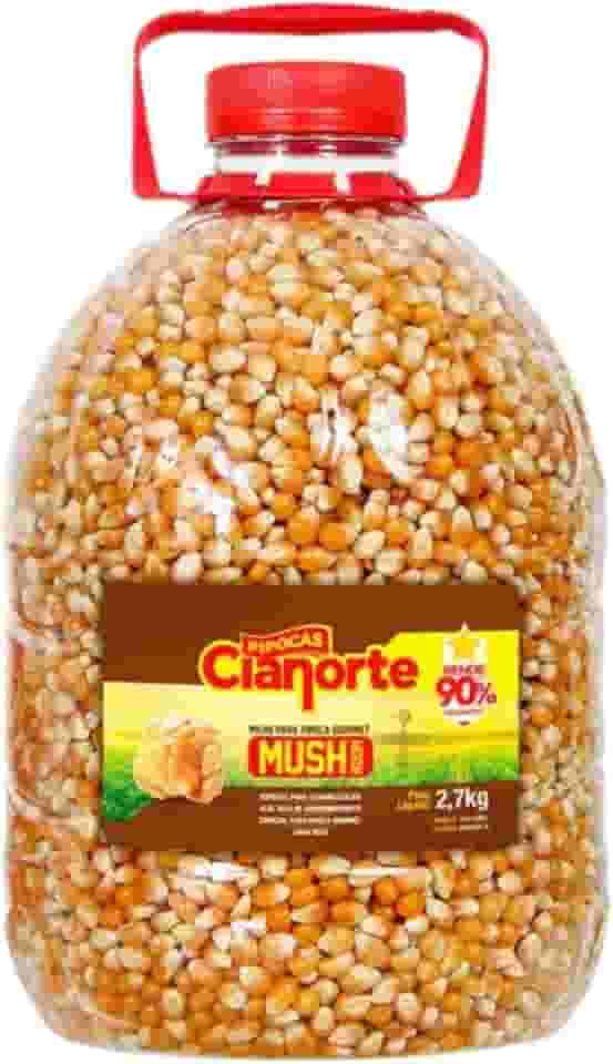 Milho para Pipoca Gourmet Mushroom 2,7 Kg Rende até 90% CiaNorte, Pipoca gourmet tipo cogumelo alto rendimento, pipoqueira elétrica mushroom Pipoca grande