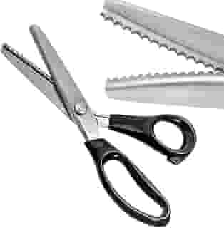 Jocaluyia Tesoura De Picotar Com Borda Serrilhada E Recortada, Multifuncional Aço Inoxidável, Alfaiate, Corte Profissional Em Zigue-Zague Para Costura, Artesanato, Papel, Roupas, Tecido Casa (3 Mm,