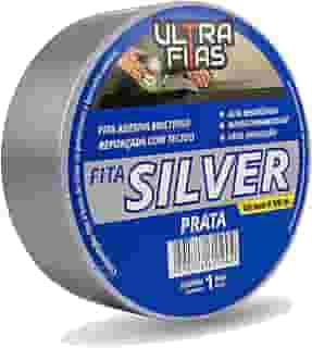 Kit 3 Fita Silver Tape Multiuso 50 Metros 48 Mm Adesiva Ultra Fitas Diversas Cores (Cinza)