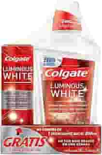 Enxaguante Bucal para Clareamento Colgate Luminous White 500ml Promo Grátis 1 Creme Dental