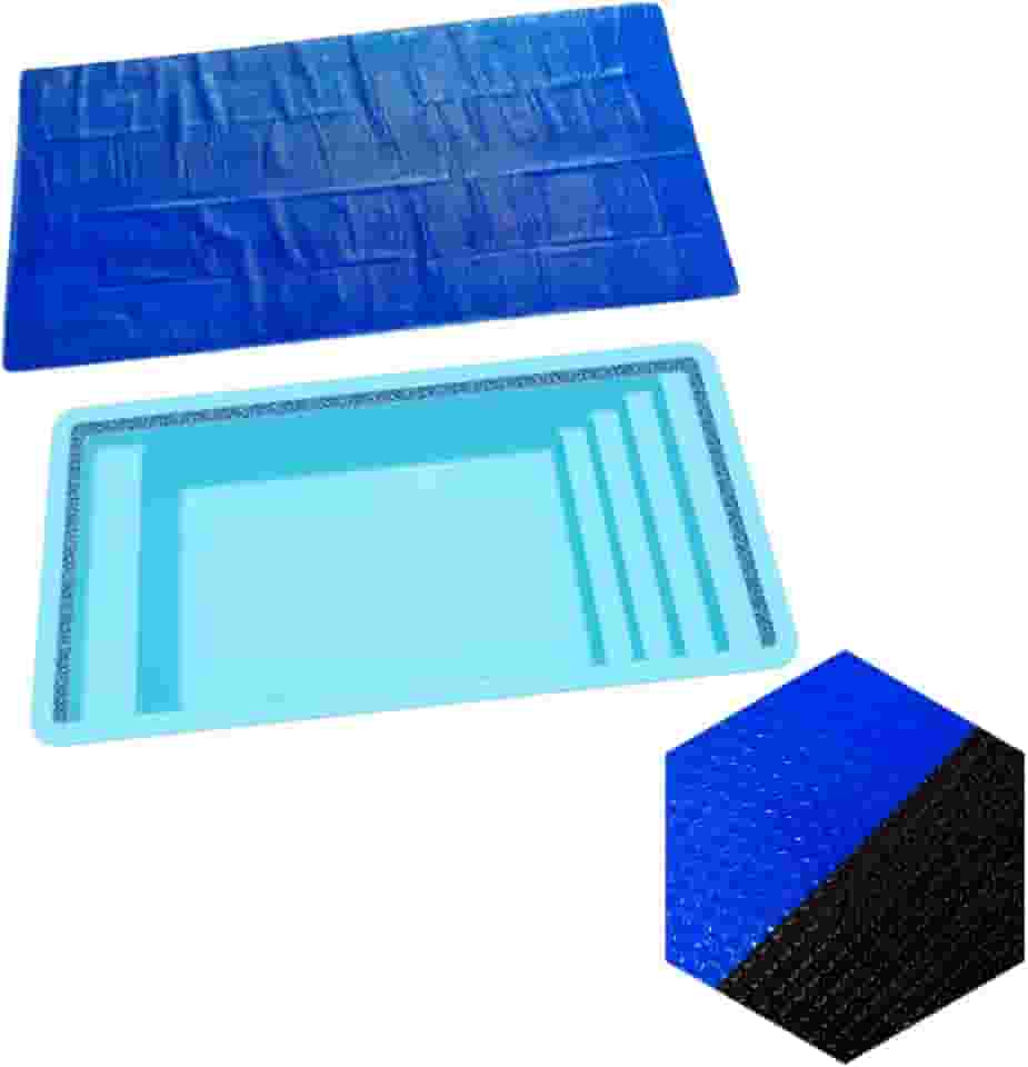 Capa Térmica Para Piscina Modelo Bonaire 3 X 2m Splash Igui 300 Micras Preta e Azul