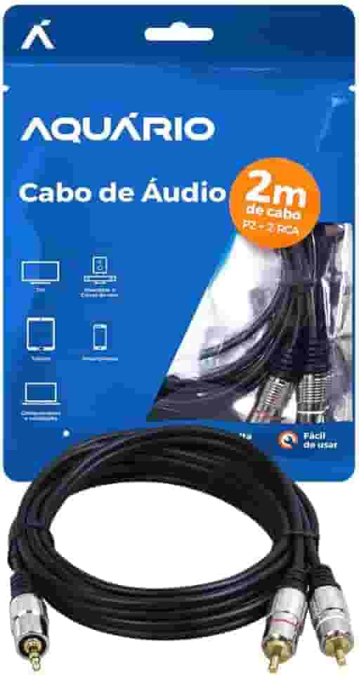 CABO P2 STEREO + 2 RCA - 2 METROS