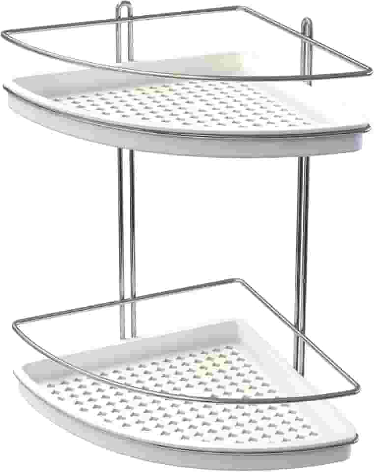 Porta Shampoo Duplo de Canto, Branco, Stolf