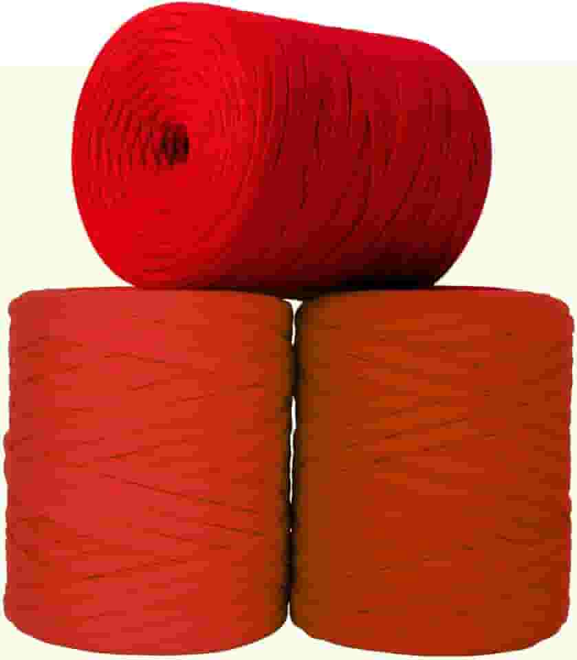SYMEON Fio de Malha GUARANI 1kg Ecologico Residual 140m Artesanato Crochê - Vermelho