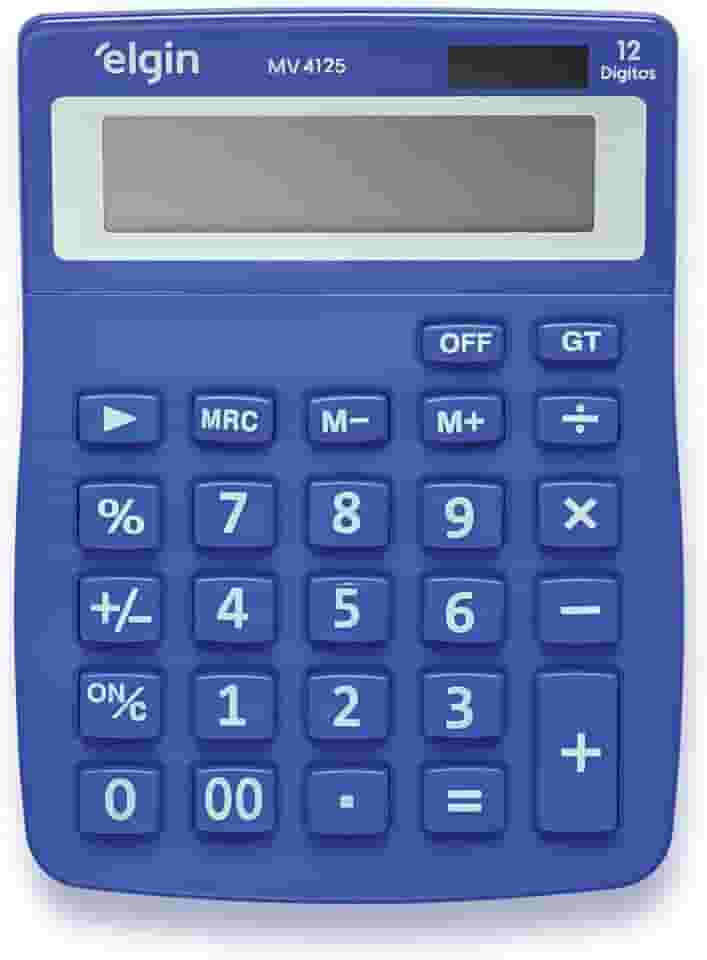 Calculadora de Mesa 12 Dígitos MV 4125 Azul Elgin