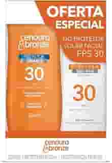 Cenoura e Bronze Kit Protetor Solar Corpo FPS 30 200ml + Facial FPS 30 50g, Cor: Branco
