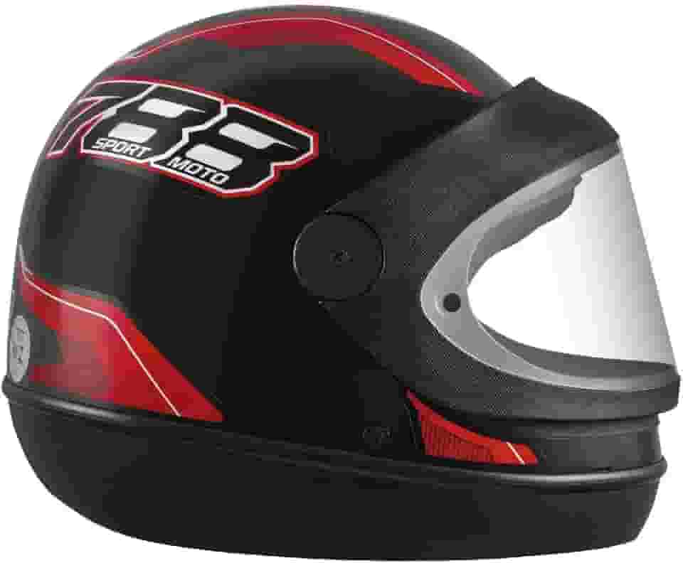 CAPACETE FECHADO PRO TORK NEW SPORT MOTO PRETO - VERMELHO TAM. 58