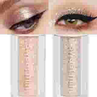 Palitos de sombra líquida brilhante com glitter – Sombra dourada de cristal prateado, delineador, maquiagem com brilho de pálpebra, sombra para ojos, secagem rápida à prova d'água