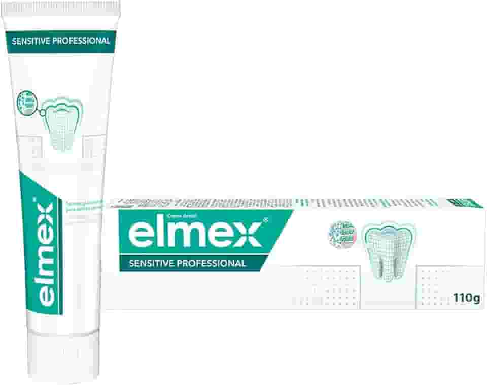 elmex creme dental para dentes sensíveis Sensitive Professional, com fórmula Pro-Argin + Fosfato de Zinco para cuidado eficaz da sensibilidade nos dentes, 110g