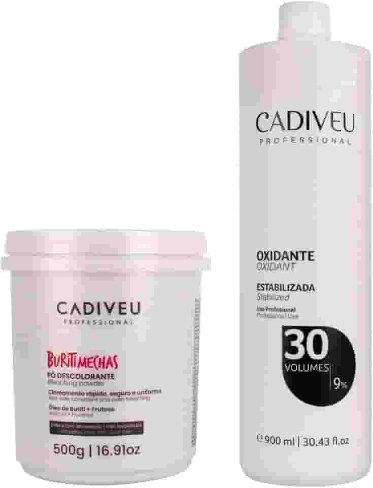 Kit Cadiveu Buriti Mechas Pó Descolorante + Oxidante 30 Volumes