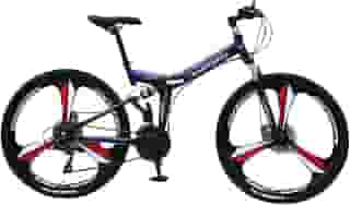 Bicicleta Aro 26 Freio Disco Bike Dobrável EasyFold 21 Marchas Roda Magnésio Preto Azul Vermelho WCT Fitness