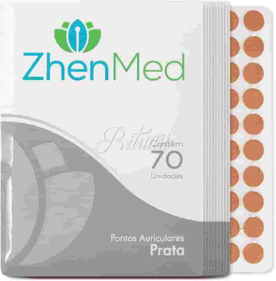 Ponto Auricular Prata 700 Pontos Zhenmed Auriculoterapia (Esparadrapo Redondo)