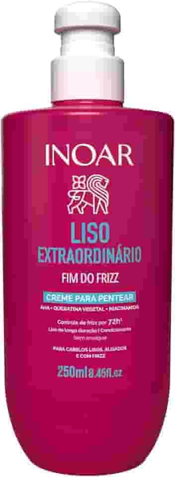 Inoar, Liso Extraordinário Creme para Pentear Antifrizz com Brilho Espelhado 250ml