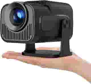 HY320 Mini Projetor Portátil Wifi6 BT 5.0, Projetors Inteligente Full HD 720P Android 11, Projetor Externo Suporte 4K com 390 ANSI 10000 Lumens, Projector Rotativo 180° para Celular/Notebook