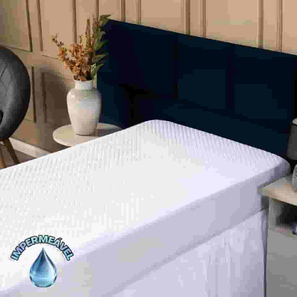 Capa de Colchão Impermeável Matelado Solteiro Branco