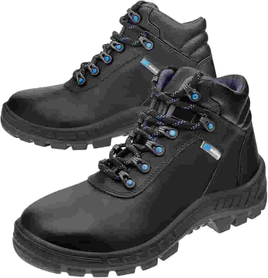 Bota botina Segurança Ocupacional EPI Marluvas Linha Premier 70B22 E BP PAZ Preto cabedal em Microfibra Bico PVC e solado Bidensidade apto uso Elétrico NR10