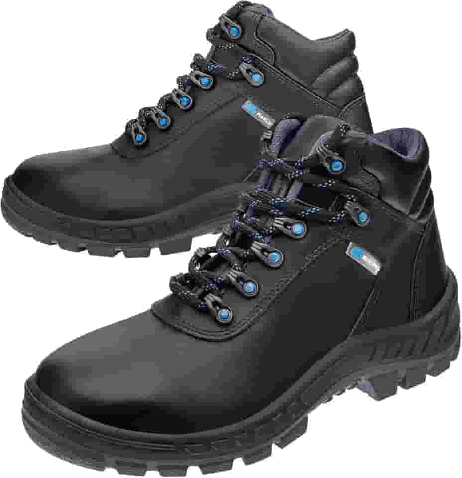 Bota botina Segurança Ocupacional EPI Marluvas Linha Premier 70B22 E BP PAZ Preto cabedal em Microfibra Bico PVC e solado Bidensidade apto uso Elétrico NR10