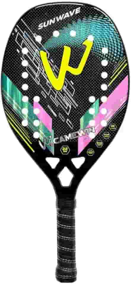 Raquete Tenis Praia Beach Tennis Camewin Carbono 3k Sunwave Profissional Iniciante Intermediário