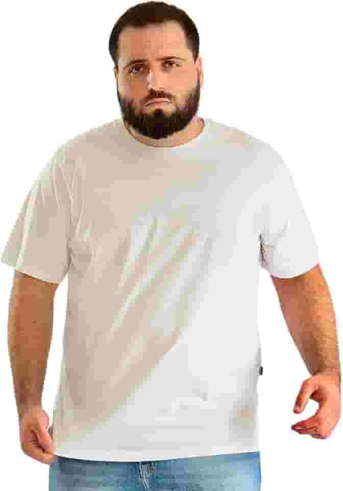 Camiseta Masculina Plus Size Tamanho Especial Extra Grande Algodão Básica Lisa