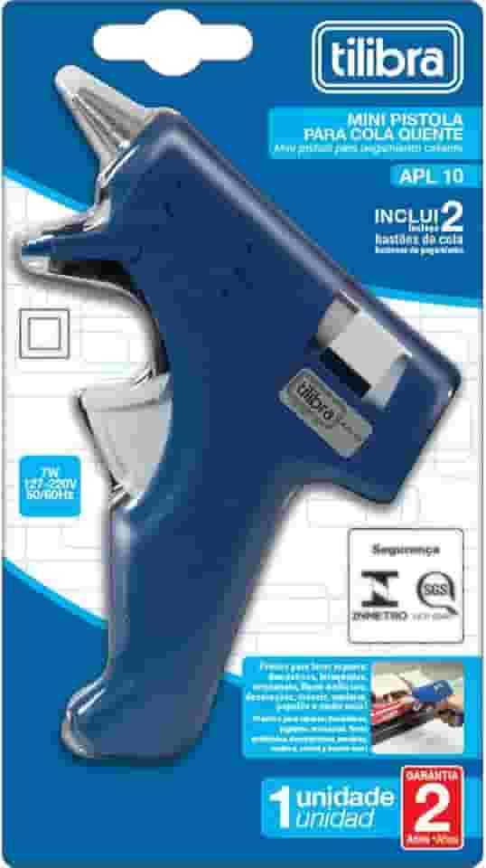 Tilibra - Pistola para Cola Quente Pequena APL10, Azul - 1 un