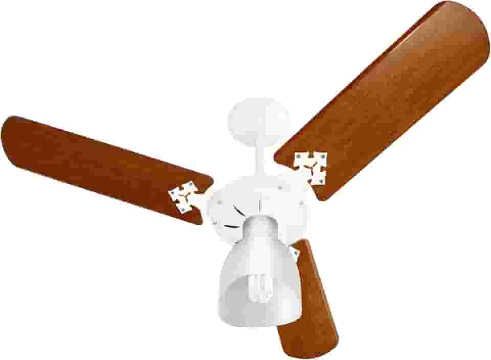 Venti-Delta Ventilador de Teto New Light 3 Pás Padrão Mogno 220 V C3V, 383220, 130 W, Branco