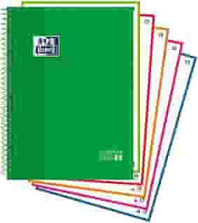 Caderno Espiral Capa Dura – Oxford Europeanbook – 5 Materia – 120 Folhas – Verde